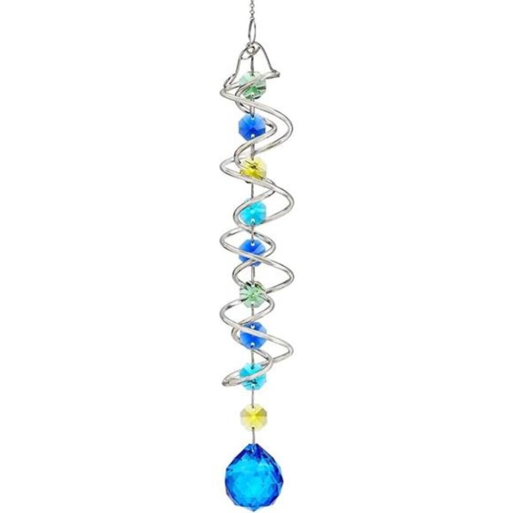 20.5inch Gazing Ball Spiral Tail,Decorative Wind Spinner Sun